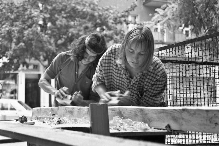 Instandbesetzer_innen am Werk