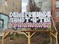 Kiezleinwand: "Deine Freunde sind Täter"