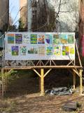 Kiezleinwand: Collage von (Kinder-)Zeichnungen